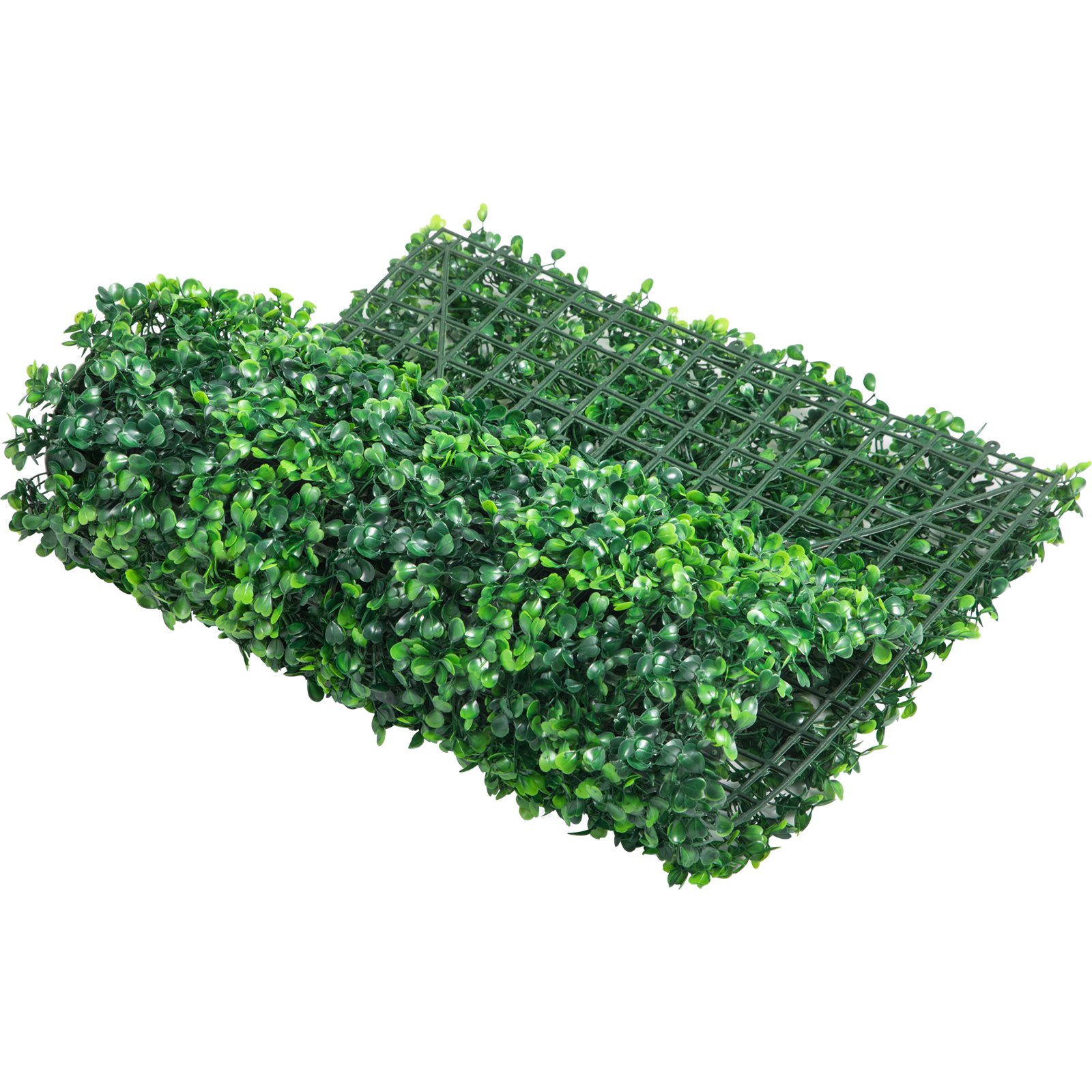 VEVOR Plantas Hiedra Artificial 61 x 40,6 cm, Plantas Artificiales Decorativas 12 Piezas Estera de Seto Artificial de Boj con Espesor de 4 cm Jardín Vertical 100% PE Plantas Artificiales Colgantes