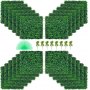 VEVOR Hierba Artificial Verde de 24 Piezas 50,8 x 50,8 cm, Panel de Boj de Hiedra Artificial de Alta Densidad contra UV y 100% PE, Plantas Artificiales Decorativas para Pared, Jardines, Patio Trasero