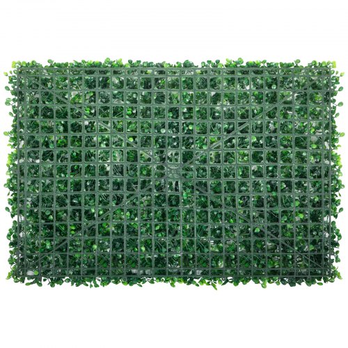 VEVOR Hierba Artificial Verde de 24 Piezas 61 x 40,6 cm, Panel de Boj de Hiedra Artificial de Alta Densidad contra UV y 100% PE, Plantas Artificiales Decorativas para Pared, Jardines, Patio Trasero