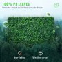 VEVOR Hierba Artificial Verde de 24 Piezas 61 x 40,6 cm, Panel de Boj de Hiedra Artificial de Alta Densidad contra UV y 100% PE, Plantas Artificiales Decorativas para Pared, Jardines, Patio Trasero