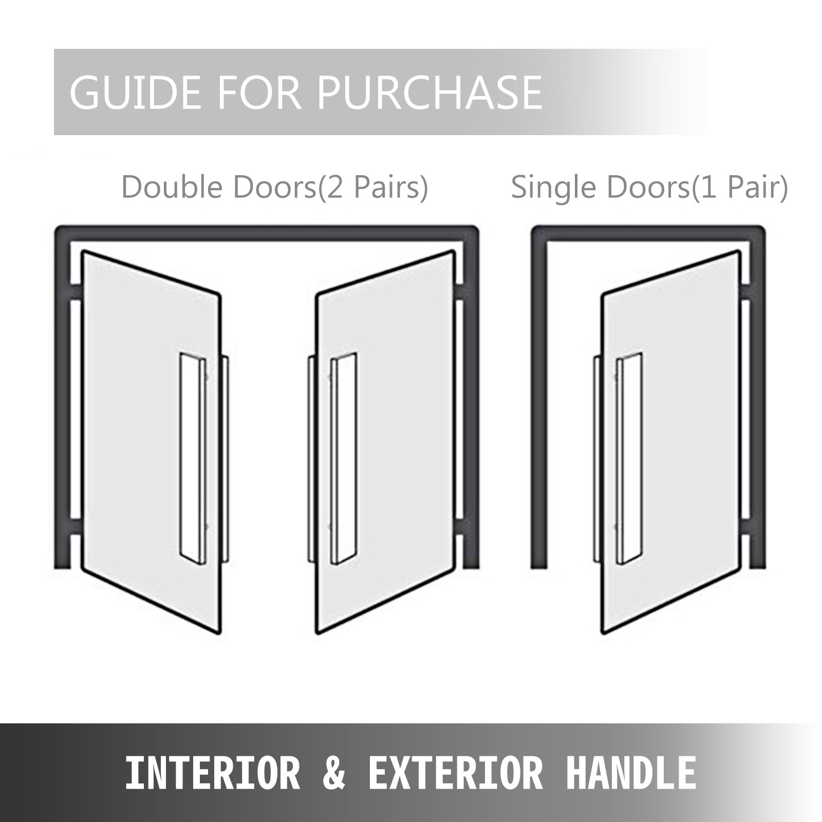 Tiradores De Puerta Manijas De Acero Inoxidable 120 Cm Para Puertas De Vidrio