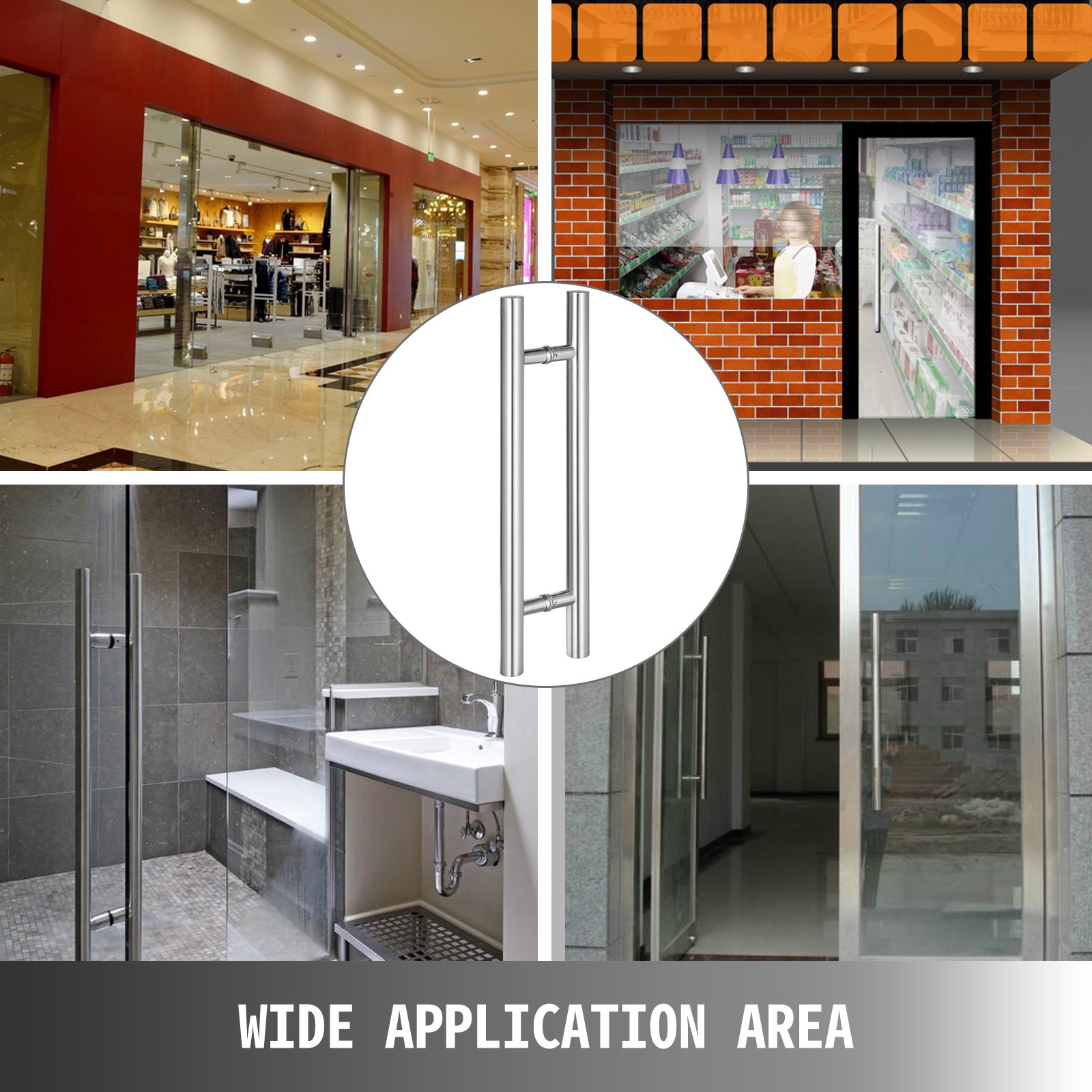 Tiradores De Puerta Manijas De Acero Inoxidable 120 Cm Para Puertas De Vidrio