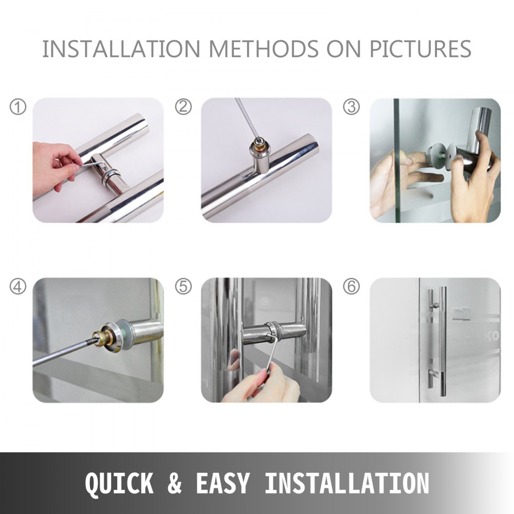 Tiradores De Puerta Manijas De Acero Inoxidable De 45 Cm Para Puertas De Vidrio