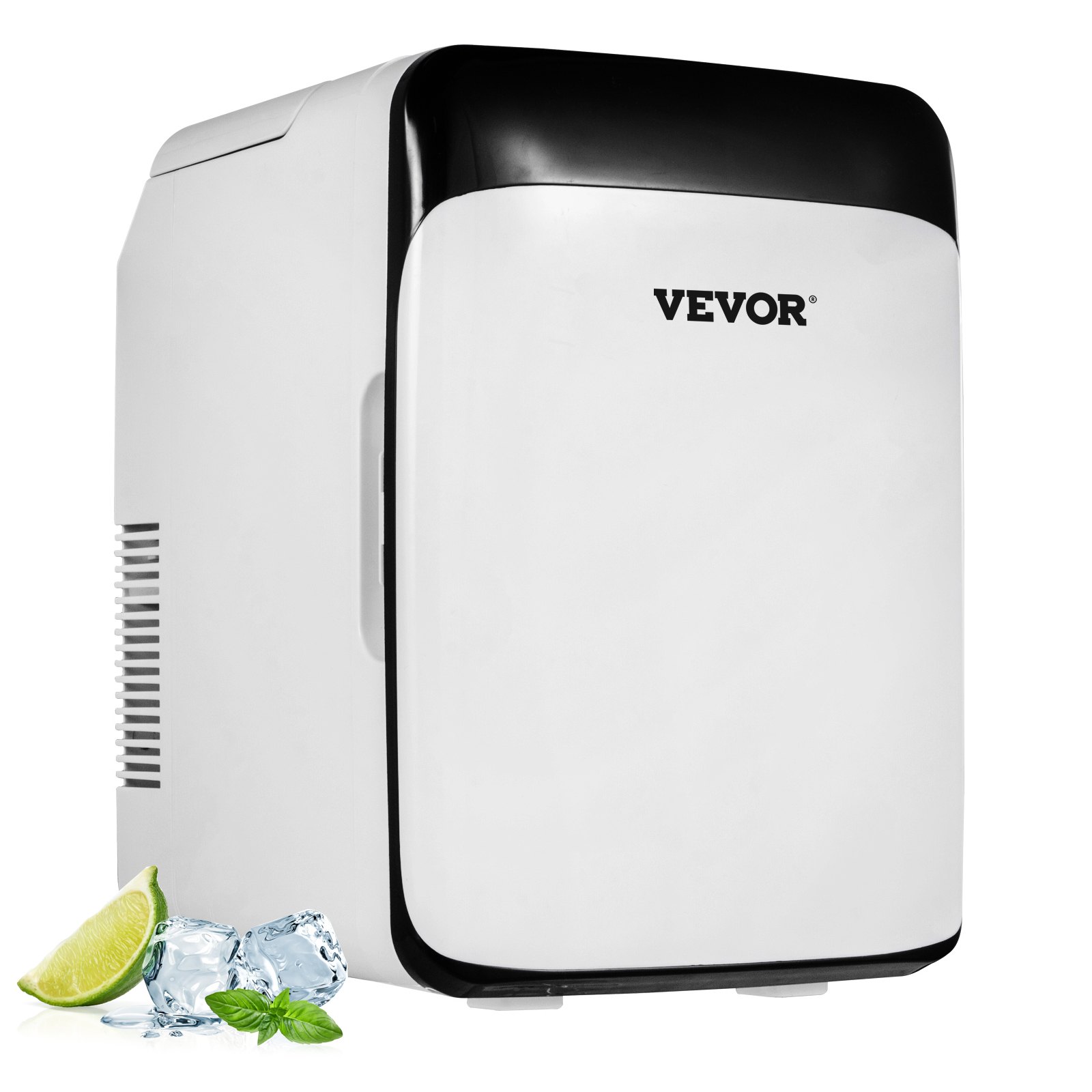 VEVOR Mini Frigorífico Mini Nevera Pequeña Portátil 220V/12V 48W 10L Mini Refrigerador Mini-Frigorífico Portátil Negro con Función de Frío y Nevera