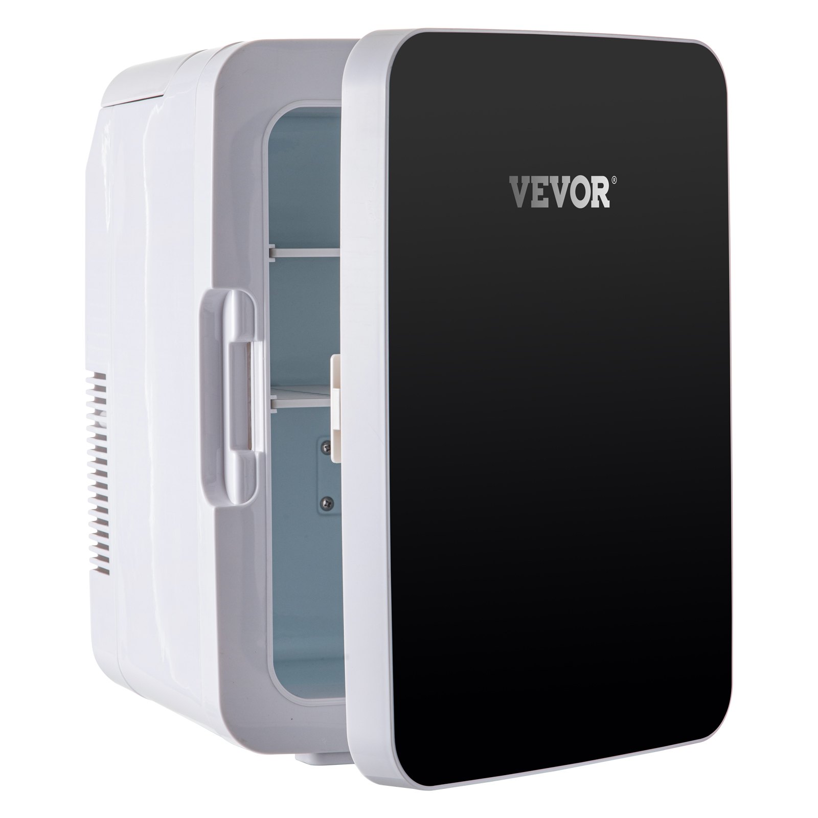 VEVOR Mini Nevera Pequeña Portátil 220V/12V 48W 10L Mini Refrigerador Compacto 26x25x35cm Mini-Frigorífico Portátil Negro con Función de Frío y Calor para Maquillaje Cuidado la Piel Material ABS Coche