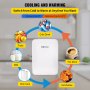VEVOR Mini Nevera Pequeña Portátil 220V/12V 48W 10L Mini Refrigerador Compacto 26x25x35cm Mini-Frigorífico Portátil Blanco con Función de Frío Calor para Maquillaje Cuidado la Piel Material ABS Coche