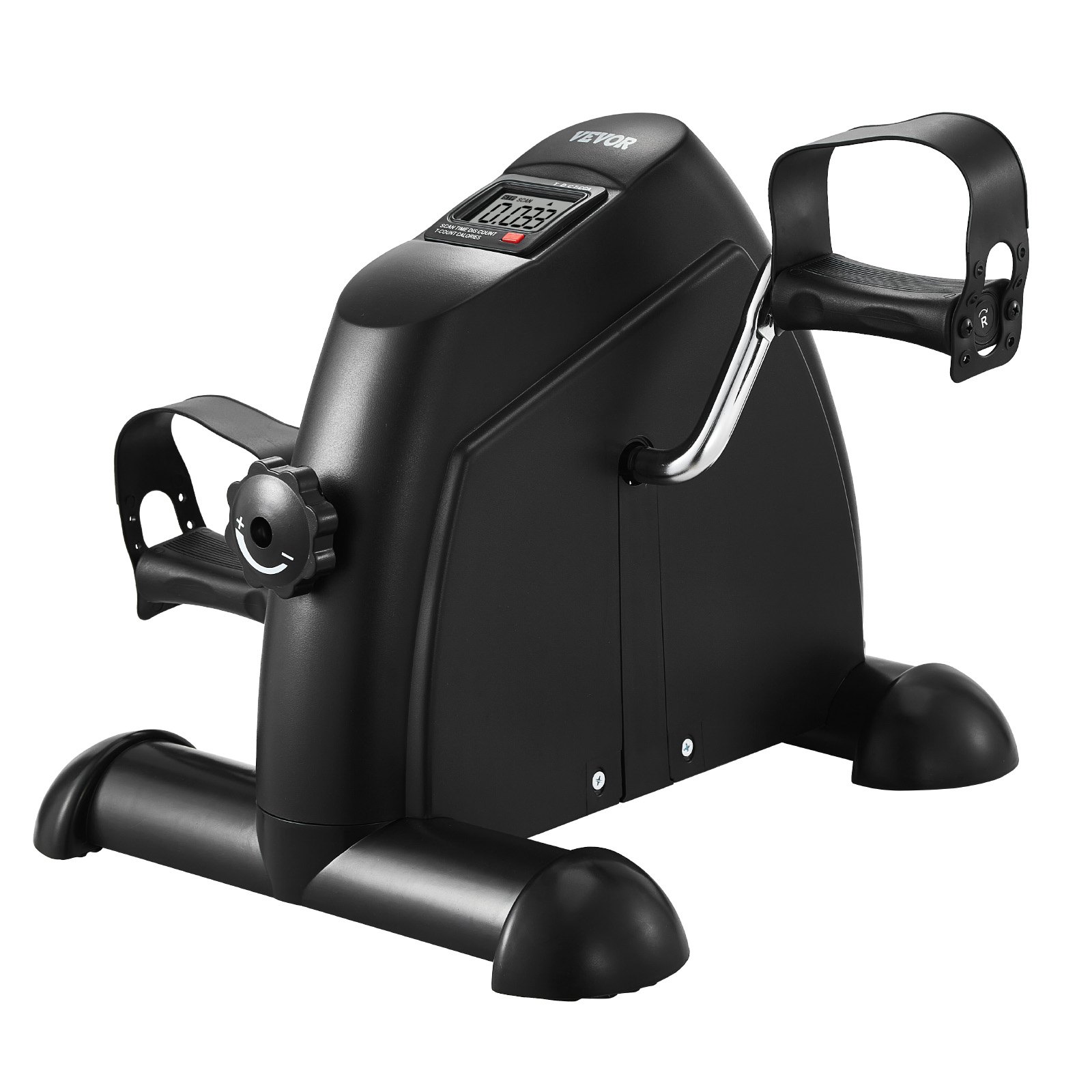 VEVOR Bicicleta Estática para Debajo del Escritorio, para Ejercitar Brazos y Piernas, Pedal de Resistencia de Varios Niveles para Entrenamiento en Casa u Oficina, con Pantalla LCD, 395 x 415 x 325 mm