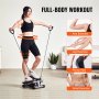 VEVOR Mini Salvaescaleras para Hacer Ejercicio en Casa, Hidráulico para Fitness con Bandas de Resistencia, Equipo Cardiovascular para Entrenamiento de Cuerpo Completo, 301 x 405 x (170-325) mm