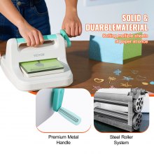 VEVOR Máquina de Troquelado Manual portátil para Manualidades, Apertura 160 mm con 8 Troqueles, 10 Cartulinas y 1 Carpeta A6 Juego Completo para Artes y Manualidades, Álbumes de Recortes y Tarjetas