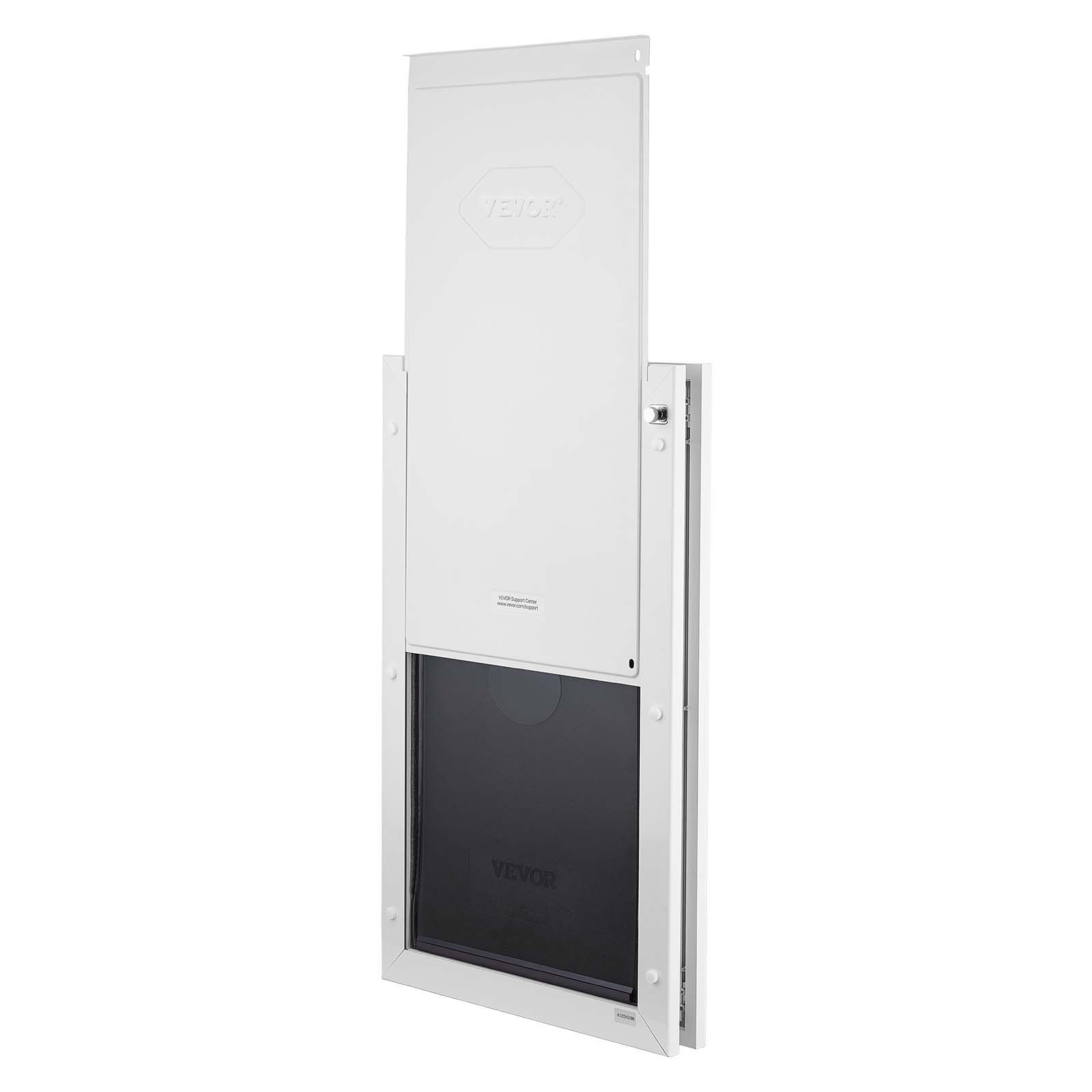 VEVOR Puerta para Mascotas Extragrande, Gatera para Puerta con Marco Metálico, 3 Solapas Flexibles Magnéticas, Resistente a la Intemperie para Jardín Pared Dormitorio Perros Gatos Interior y Exterior