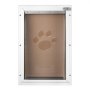 VEVOR Puerta para Mascotas con Sistema de Cerradura y Solapa, Marco de Aluminio de 337 x 509 mm, Puerta para Mascotas para Instalar en Puertas, Puerta de Mascotas para Perritos y Gatitos, Blanca, L