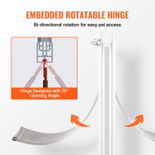 VEVOR Puerta para Mascotas con Sistema de Cerradura y Solapa, Marco de Aluminio de 423 x 697 mm, Puerta para Mascotas para Instalar en Puertas, Puerta de Mascotas para Perritos y Gatitos, Blanca, XL