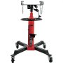 Gato de transmisión VEVOR rojo sobre ruedas con altura ajustable, cadenas y pedal.