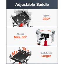 VEVOR Gato de Transmisión Hidráulico 1100 lbs Elevación Carretilla de 2 Etapas Bomba Hidráulica de Pie de Elevación 85 x 65 x 85 cm Rojo Gato Hidráulico Profesional Gatos Estabilizadores Acero