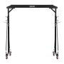VEVOR Adjustable Gantry Crane, 997.9 kg Capacity, Portable Shop Lift Hoist with 2430-3630 mm Height Adjustable, Locking Wheels, Steel Construction, for Factory, Warehouse, Auto Repair, Frame Only