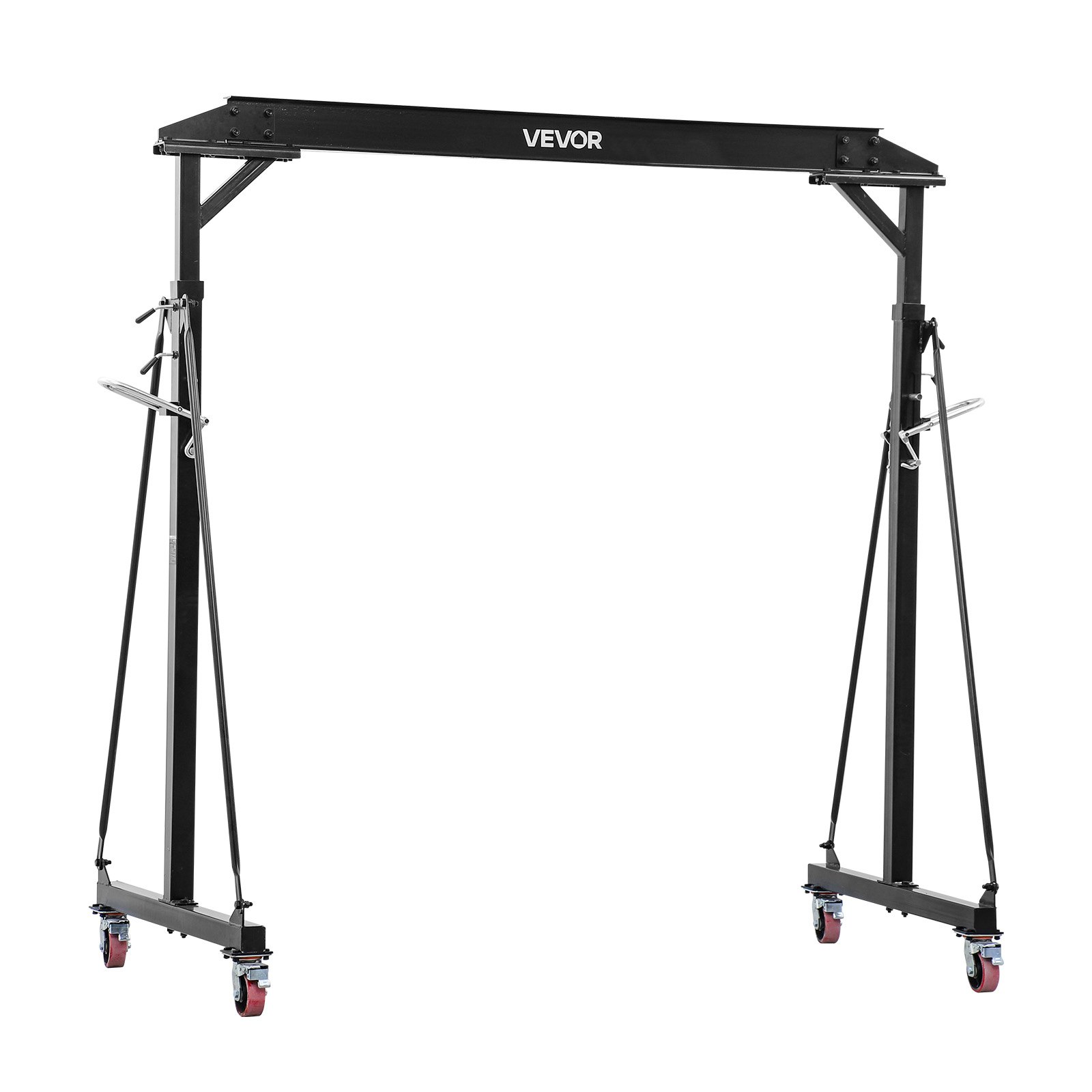 VEVOR Grúa Pórtico Capacidad de 997 kg, Grúa Pórtico Móvil, Estructura de Acero Resistente a la Corrosión, Altura Ajustable de 243 a 363 cm, Ruedas con Bloqueo, para Cargas Pesadas, Garaje, Almacén