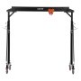 VEVOR Adjustable Gantry Crane, 2267.96 kg Capacity, Portable Shop Lift Hoist with 2550-3750 mm Height Adjustable, Manual Trolley, Locking Wheels, Steel Construction, for Factory Warehouse Auto Repair