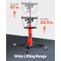 Gato de transmisión VEVOR con rango de elevación de 33-1/2&quot;-67&quot; y diseño de pedal para un ajuste de altura sin esfuerzo.
