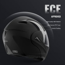 VEVOR Casco de Motocicleta sin Máscara Ranura para Bluetooth 345 x 279 x 255 mm