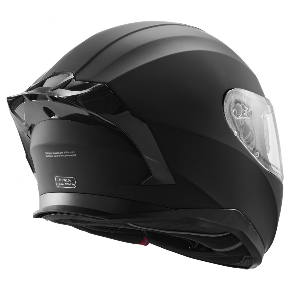VEVOR Casco de Motocicleta Integral, ABS y de Alta Densidad con Ranura para Bluetooth y Lentes Intercambiables, Cómodo Casco de Motocross, Apto para Jóvenes y Adultos, 408 x 270 x 264 mm, Talla L