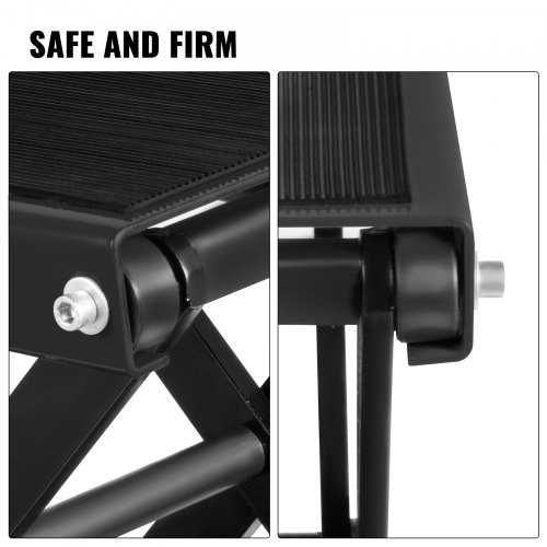 VEVOR Elevador de Tijera para Moto, Capacidad Nominal 498,95 kg Plataforma Elevadora para Motocicletas, Altura 19 - 33 cm Plataforma 36 x 22 cm Negro Elevador de Tijera para Reparación de Motocicletas