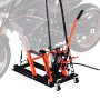 VEVOR Motorcycle Lift, Hydraulic & Pneumatic & Rollable Motorcycle Lift with 119-381 mm Height Range, Bicycle Repair Lift (680 kg Load Capacity) with Removable Ramp