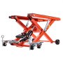 VEVOR Elevador Hidráulico de Motocicletas Capacidad de Carga de 499 kg, Plataforma Elevadora para Motocicletas con 6 Ruedas, Elevación de 120-385 mm, Soporte Estable para ATV, Talleres, Garajes