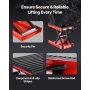 VEVOR Gato de Tijera para Motocicleta, Carga 544 kg, Rango de Altura 105 a 380 mm, Acero Resistente, con Trinquete y Manivela para Vehículos Todo Terreno y Motos Cross, 420 x 240 x (105-380) mm