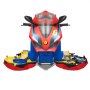 VEVOR Motorcycle Engine Toy, 25 Pieces, Motorcycle Mechanic Toy with Removable Parts, Lights & Sounds, Simulated Riding & Track Racing, Kids Mechanic Workshop Set for Toddler 3 Years and Up, Red