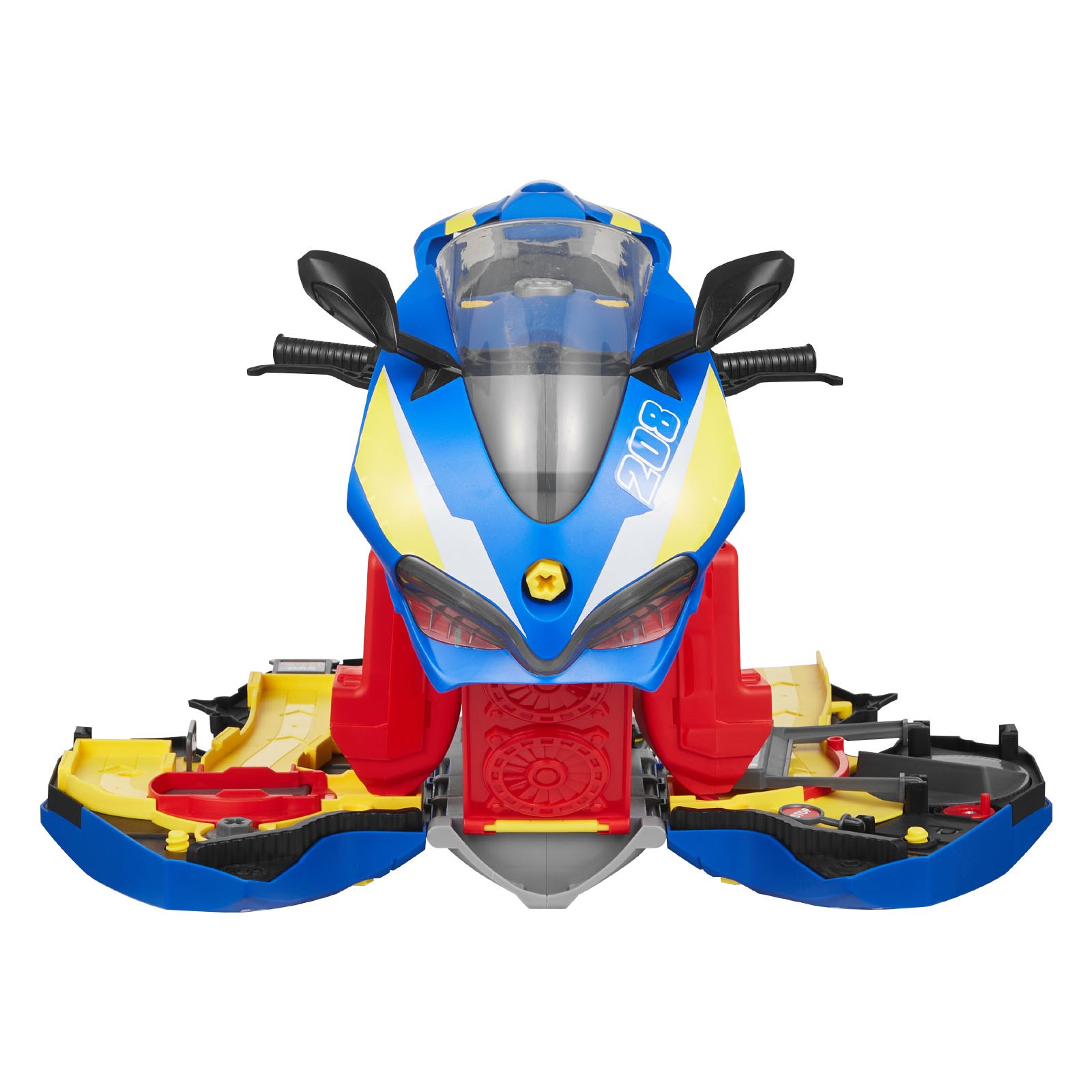 VEVOR Juguete de Motor de Motocicleta, 25 uds de Mecánica de Motocicletas con Piezas Extraíbles, Luces y Sonidos, Simulación de Conducción y Carreras en Pista, para Niños a Partir de 3 Años, Azul