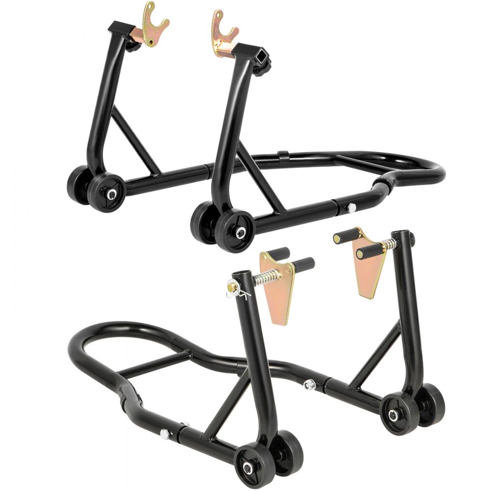Vevor Caballete De Moto Elevador 1 Par (soporte Delantero + Trasero) 300kg Acero