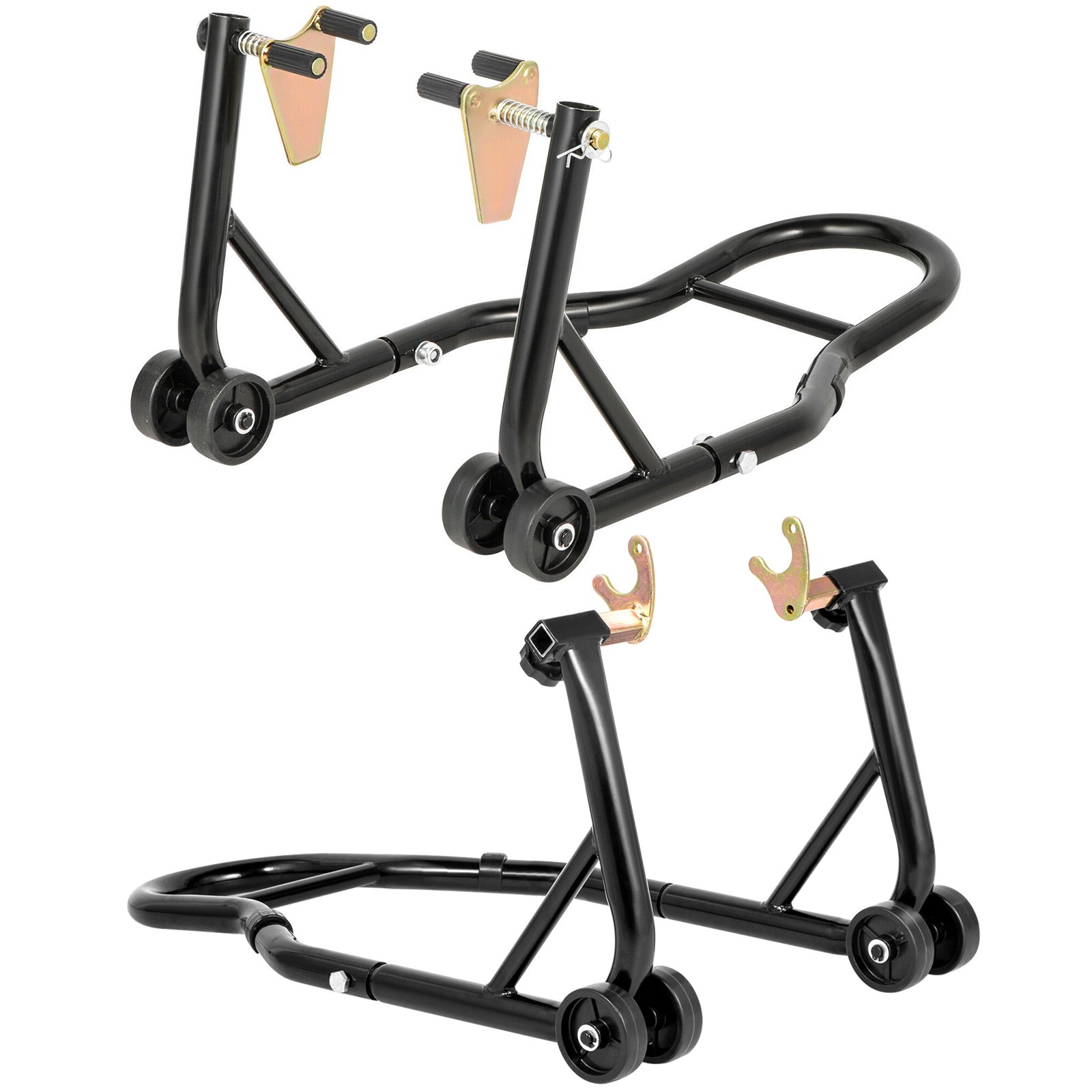Vevor Caballete De Moto Elevador 1 Par (soporte Delantero + Trasero) 300kg Acero
