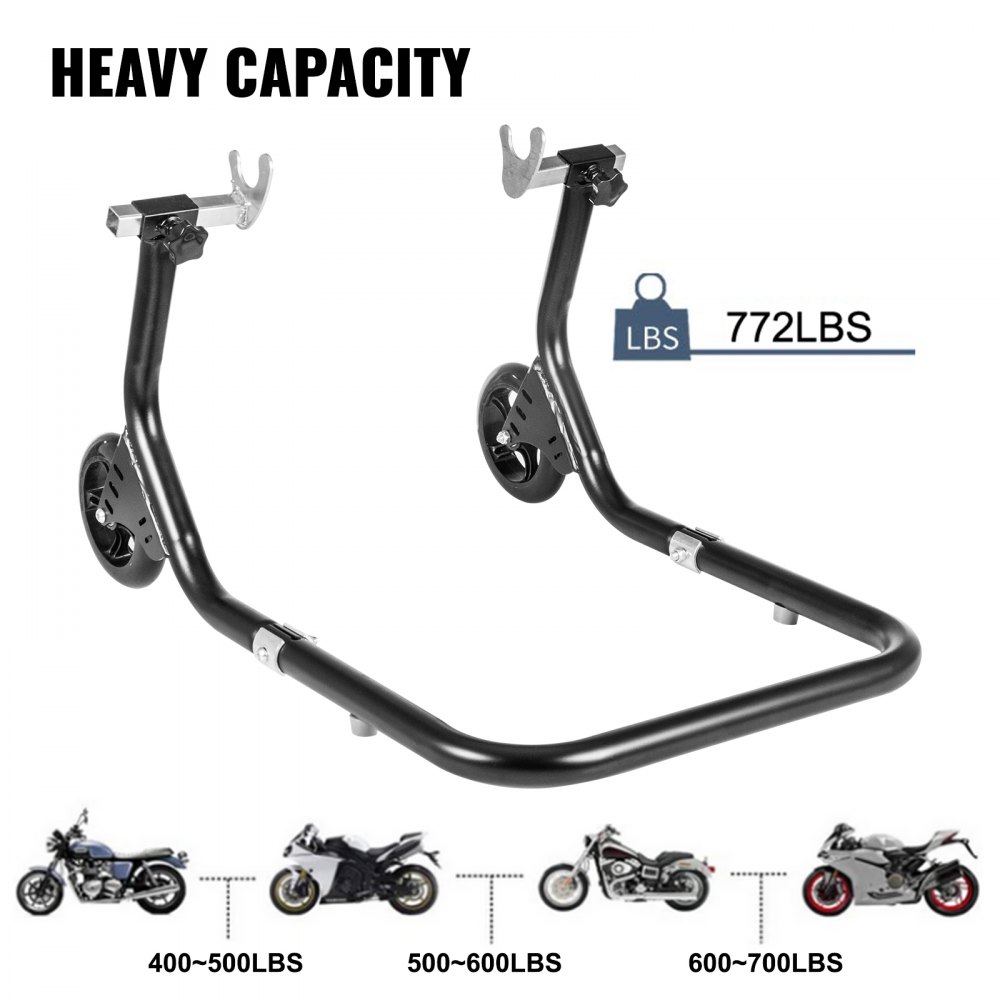 Vevor Caballete Moto Elevador Trasero Soporte Motocicleta Carga 350 Kg 4 Ruedas