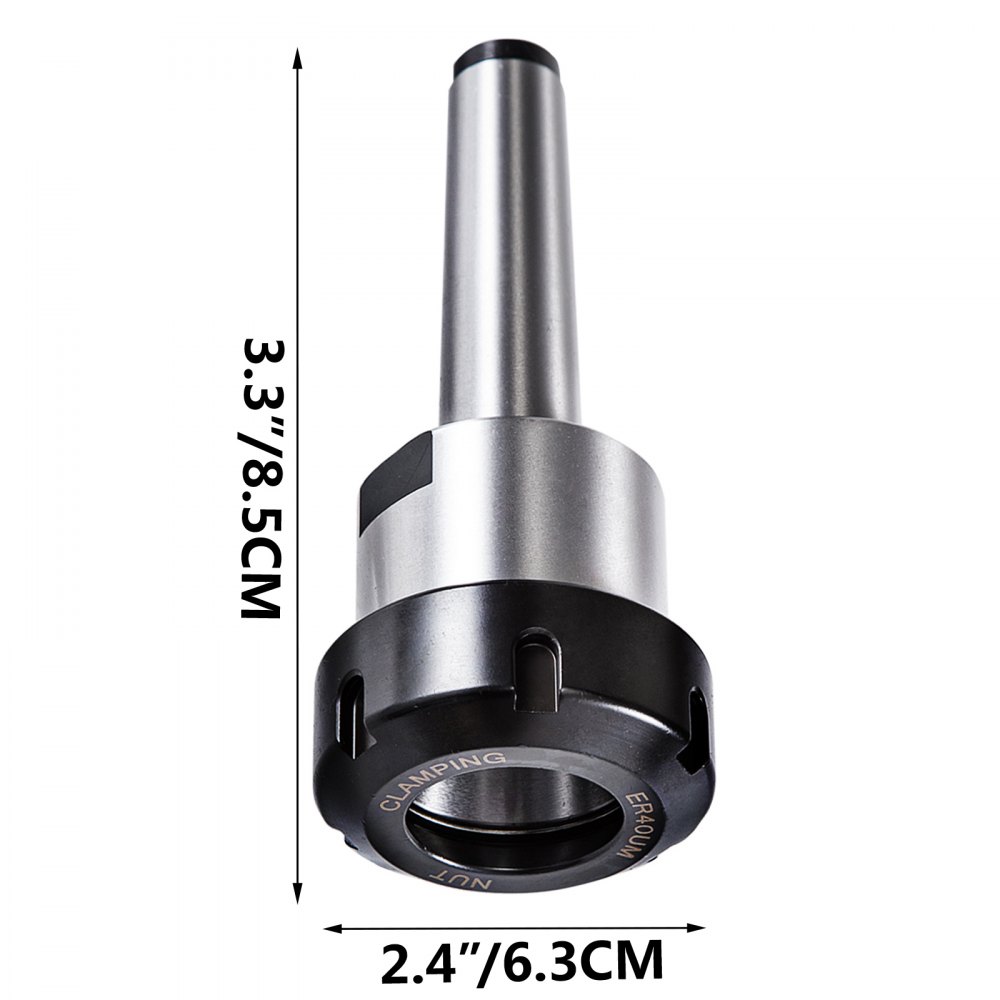 Vevor Er40 15pcs Pinza De Resorte Collet Chuck De Torno Con Portabrocas Mt3-er40