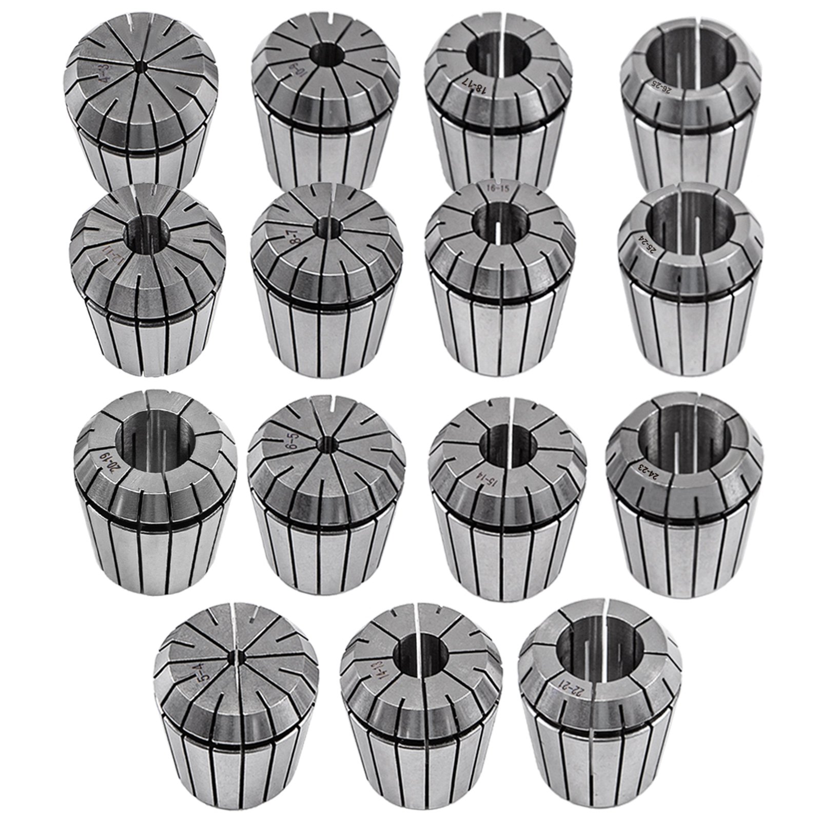 Vevor Er40 15pcs Pinza De Resorte Collet Chuck De Torno Con Portabrocas Mt3-er40