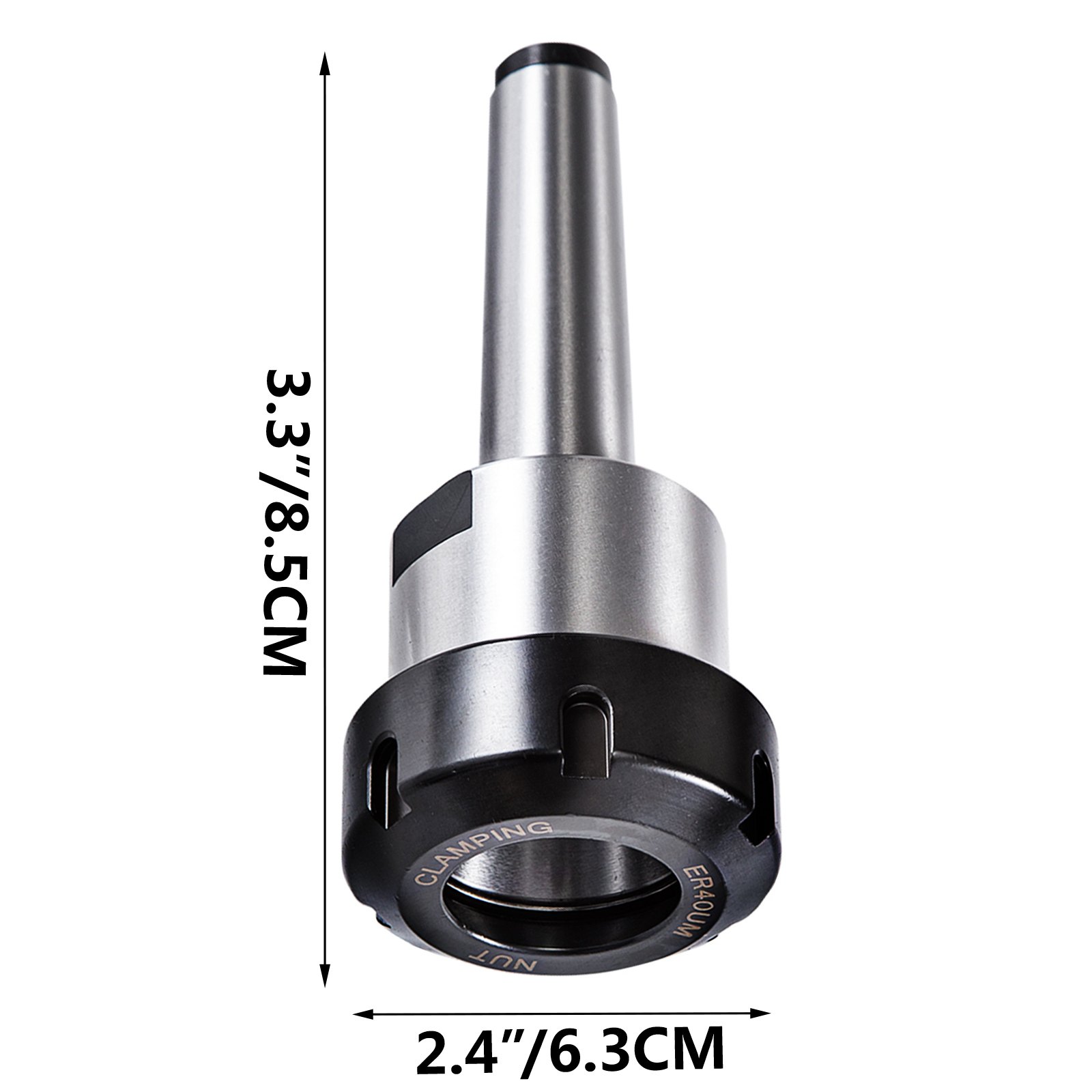 Vevor Er40 15pcs Pinza De Resorte Collet Chuck De Torno Con Portabrocas Mt3-er40