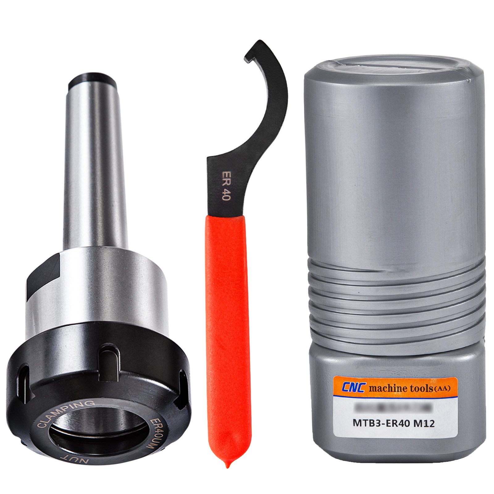 Vevor Er40 15pcs Pinza De Resorte Collet Chuck De Torno Con Portabrocas Mt3-er40