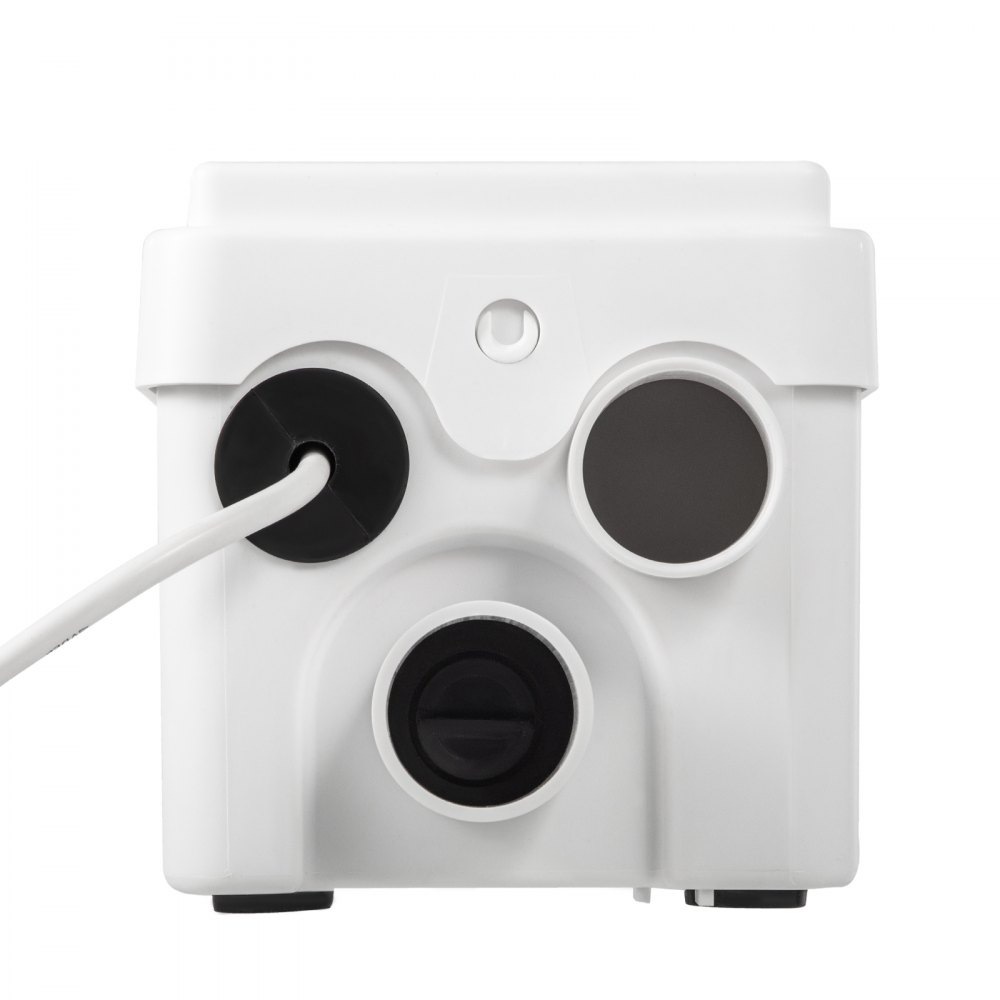 VEVOR Triturador Sanitario 250W Trituradora Sanitaria de Agua Residual 80L/min Inodoro Triturador 14x6,3x6,3" 2 Entradas (1 Cara) en Sótanos Lofts Cocinas Baños Lavabos Duchas para Eliminación de Agua