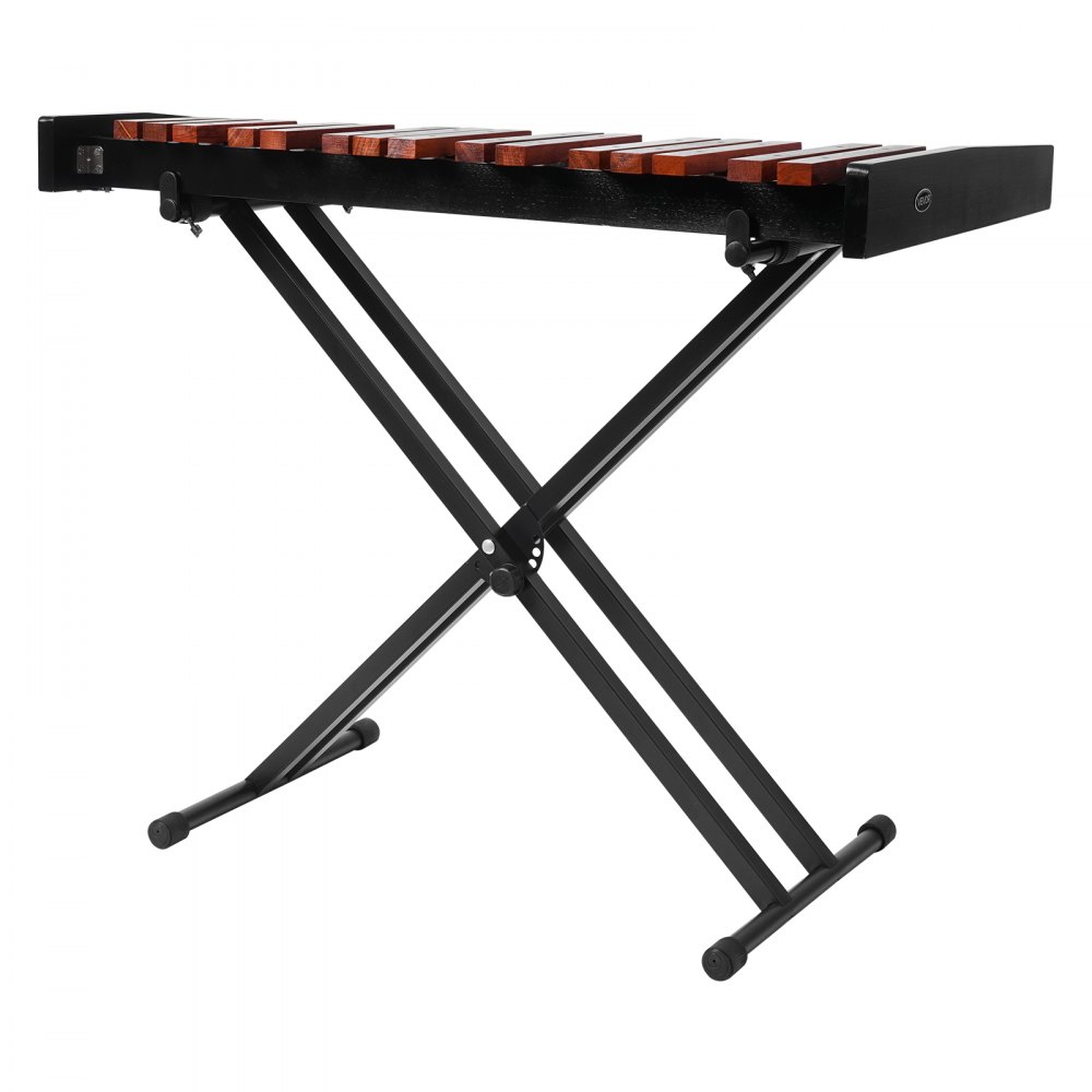 VEVOR Xilófono Glockenspiel de 37 Notas, Instrumento de Percusión Profesional de Madera, con Soporte de Altura Ajustable, 4 Mazos y Bolsa de Transporte, para Principiantes, C4-C7, Color Marrón