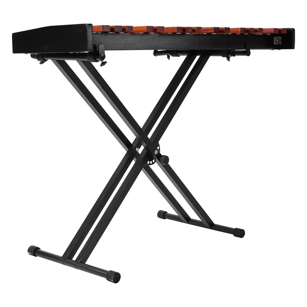 VEVOR Xilófono Glockenspiel de 37 Notas, Instrumento de Percusión Profesional de Madera, con Soporte de Altura Ajustable, 4 Mazos y Bolsa de Transporte, para Principiantes, C4-C7, Color Marrón
