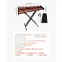 VEVOR Xilófono Glockenspiel de 37 Notas, Instrumento de Percusión Profesional de Madera, con Soporte de Altura Ajustable, 4 Mazos y Bolsa de Transporte, para Principiantes, C4-C7, Color Marrón