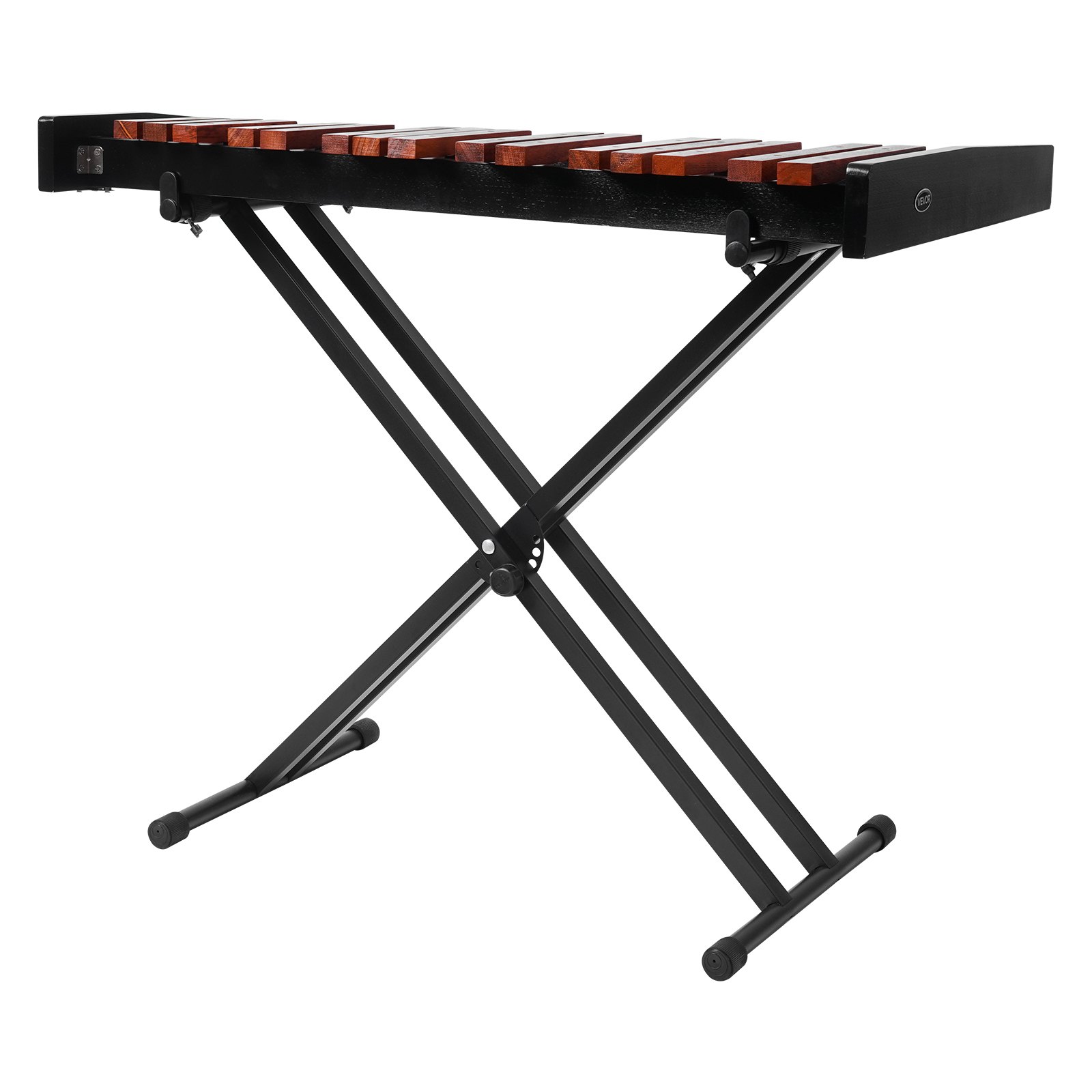 VEVOR Xilófono Glockenspiel de 37 Notas, Instrumento de Percusión Profesional de Madera, con Soporte de Altura Ajustable, 4 Mazos y Bolsa de Transporte, para Principiantes, C4-C7, Color Marrón