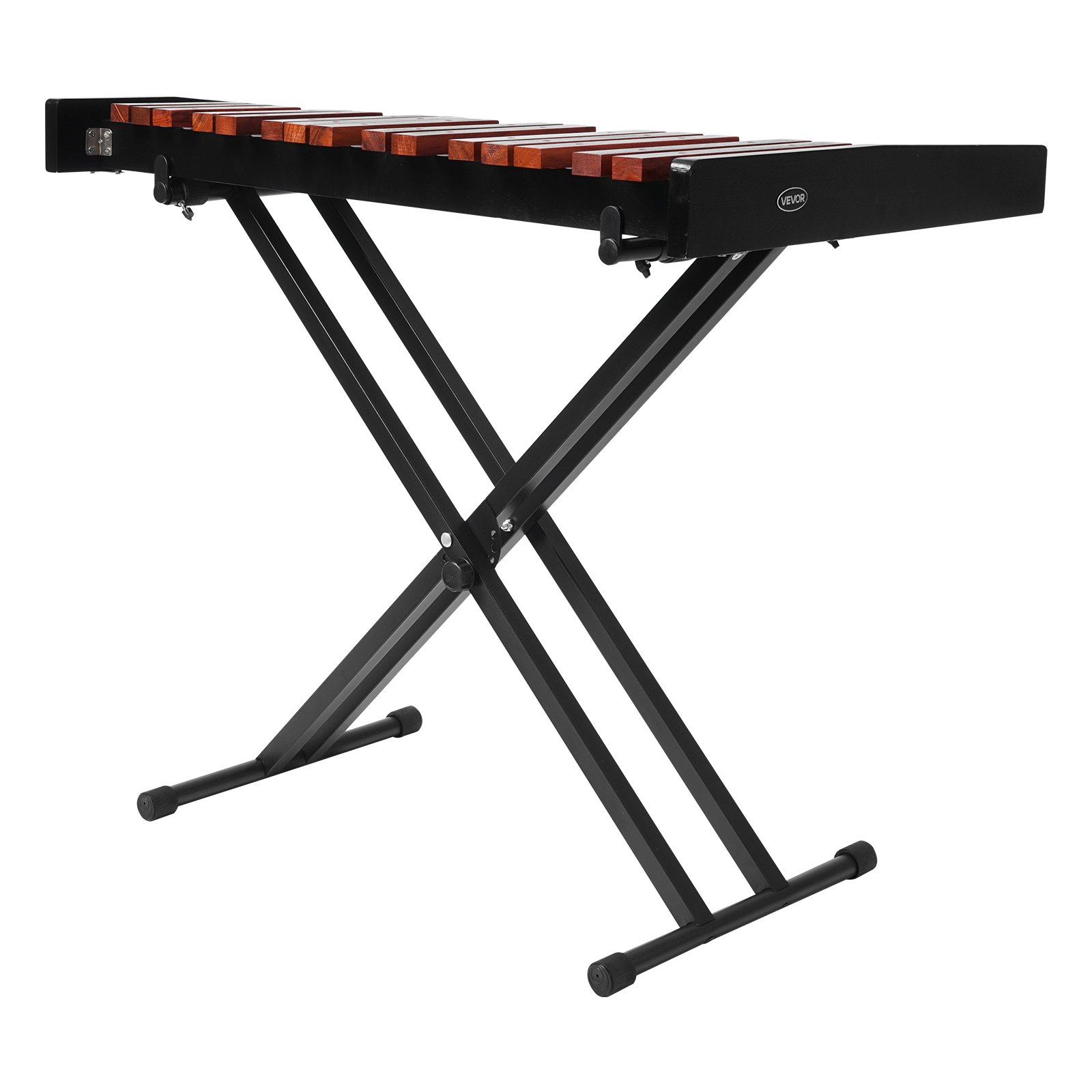 VEVOR Xilófono Glockenspiel de 37 Notas, Instrumento de Percusión Profesional de Madera, con Soporte de Altura Ajustable, 4 Mazos y Bolsa de Transporte, para Principiantes, C4-C7, Color Marrón