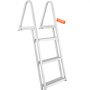 VEVOR 3-Step Boat Ladder, 159 kg, Detachable, 610x455x1225 mm