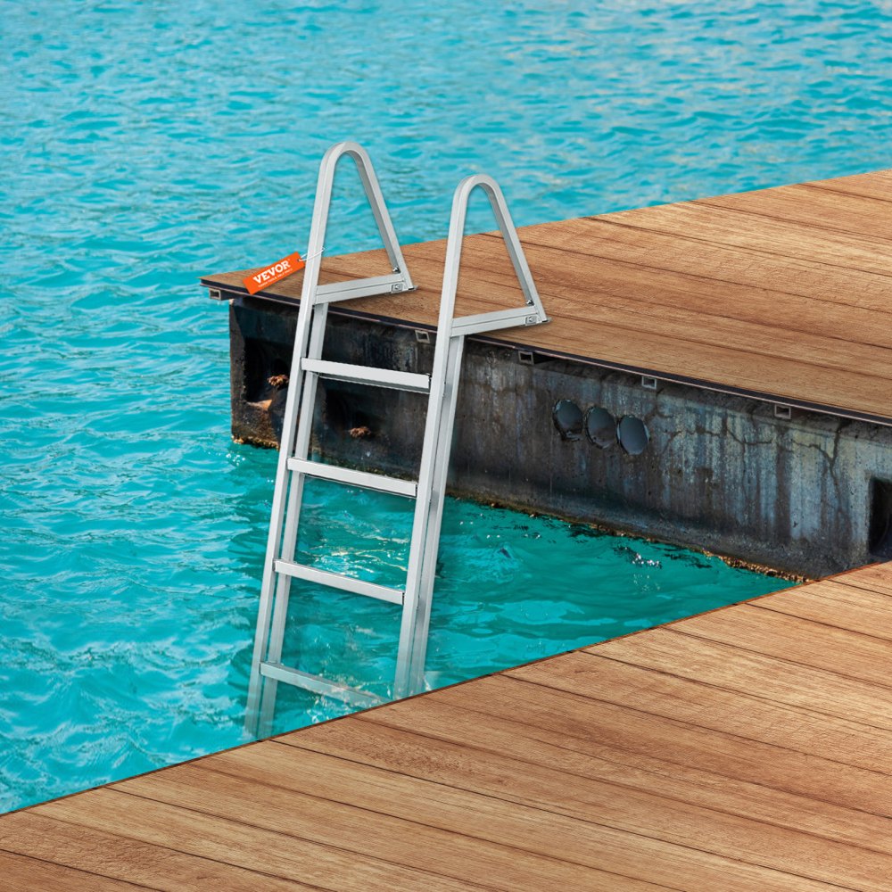 VEVOR Detachable Bathing Ladder/Boat Ladder, 5 Steps, 159kg Load Capacity, 610x455x1825mm