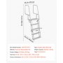 VEVOR Escalera de Muelle de Aluminio con 5 Peldaños Antideslizantes, Escalera de Pontón Abatible con Cuerda, Pasamanos, Capacidad de Carga 159 kg, Uso en Piscinas Barcos Lago Embarcaciones Natación