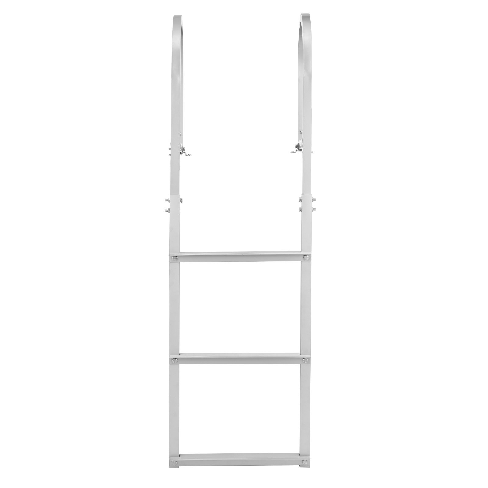 VEVOR Escalera de Muelle 3 Escalones Extraíbles Escalera de Pontón de Aleación de Aluminio Carga de 226 kg Escalón de 78 mm Pedales Antideslizantes para Embarque en Barco, Lago, Piscina