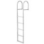 VEVOR Escalera de Muelle 5 Escalones Extraíbles Escalera de Pontón de Aleación de Aluminio Carga de 226 kg Escalón de 78 mm Pedales Antideslizantes para Embarque en Barco, Lago, Piscina