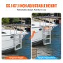 VEVOR Escalera de Muelle de Aluminio para Barcos 1400-1705 mm de 4 Peldaños