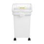 VEVOR Contenedor de Harina 15 kg, Contenedor de Arroz 3 piezas / juego con Tapas y Ruedas Blanco, Contenedor de Almacenamiento de Arroz de Alta Capacidad, Dispensador de Cereales, Arroz Dispensador